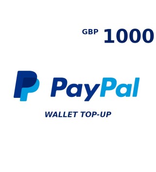 PayPal Wallet 1000 GBP Top Up Key GLOBAL